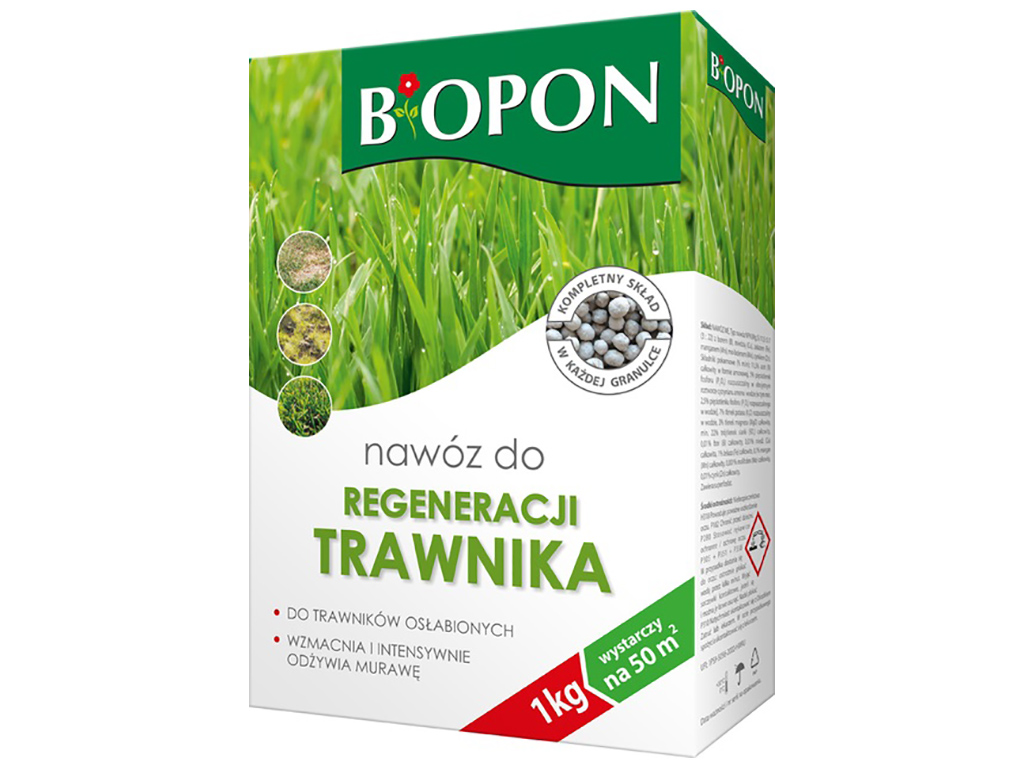 Удобрение гранулированное для восстановления газона Biopon, 1кг