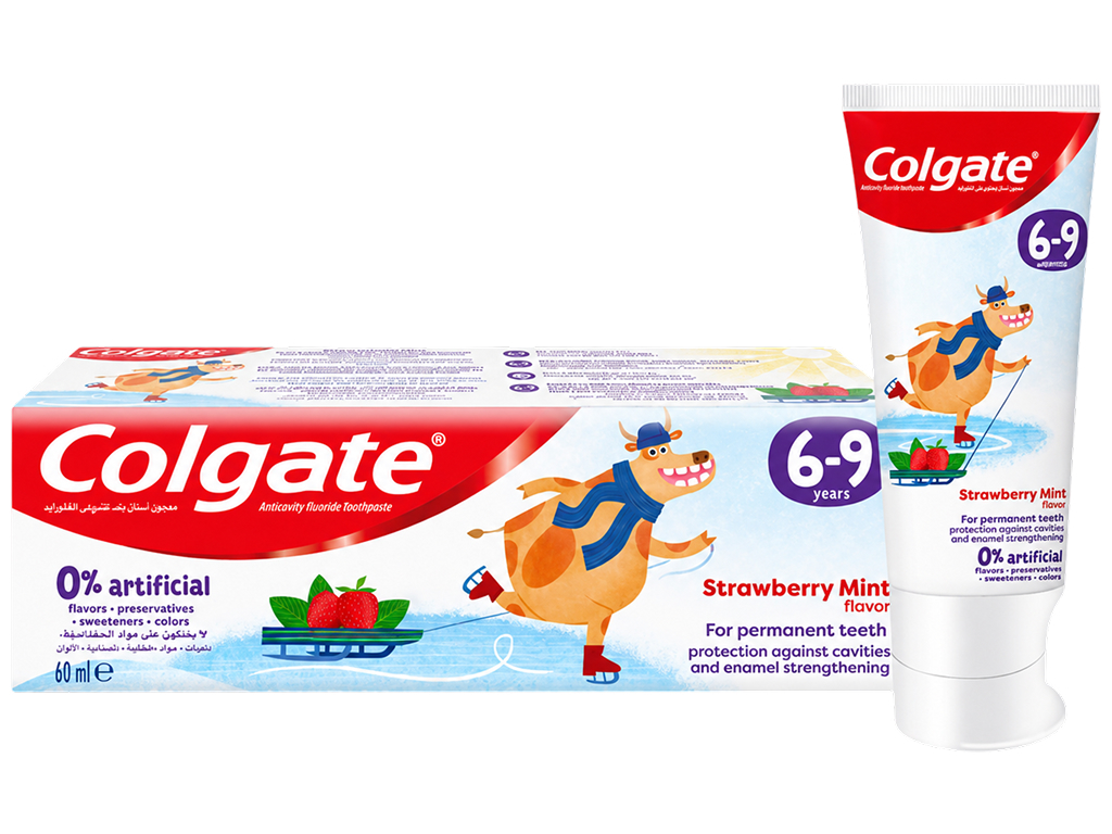 Зубная паста Colgate детская Strawberry Mint, 6-9 лет, 60мл Зубная паста Colgate детская Strawberry Mint, 6-9 лет, 60мл