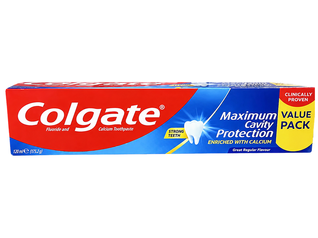 Зубная паста Colgate Максимальная защита от кариеса, кальций и фтор, 120 мл