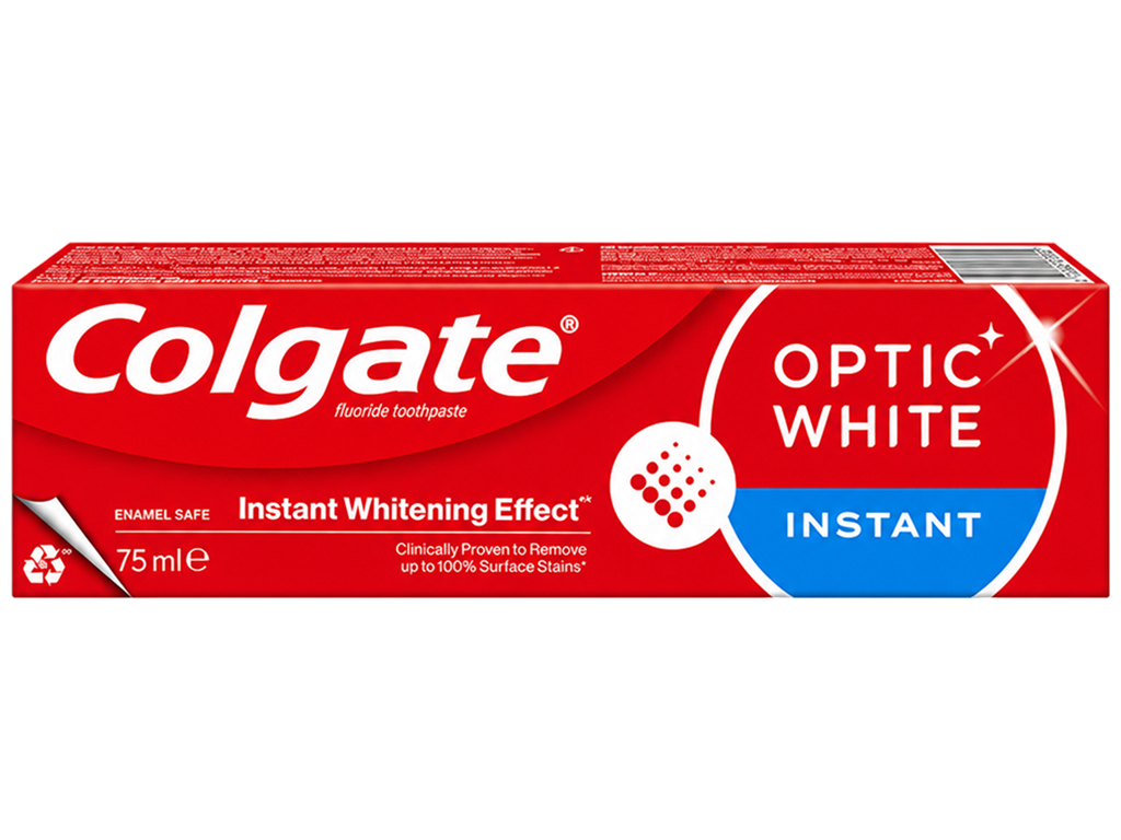 Зубная паста Colgate Optic White Сияющее отбеливание, с микрокристаллами, 75 мл