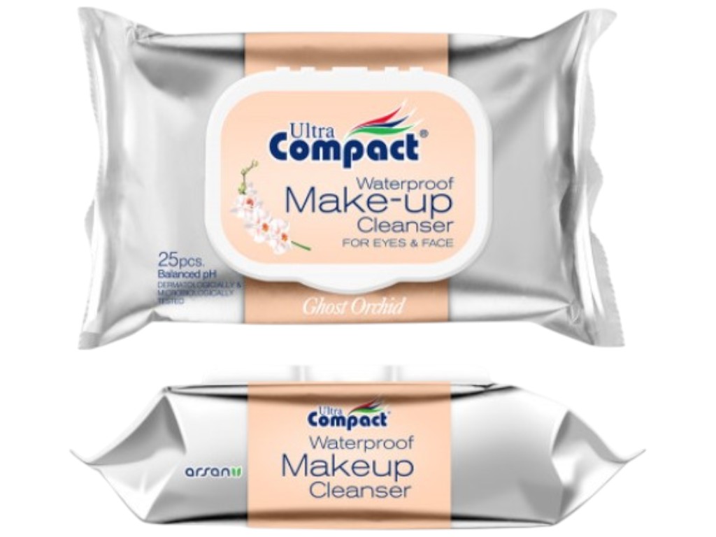 Салфетки влажные Ultra Compact Make-Up, для снятия макияжа, с клапаном, 25шт