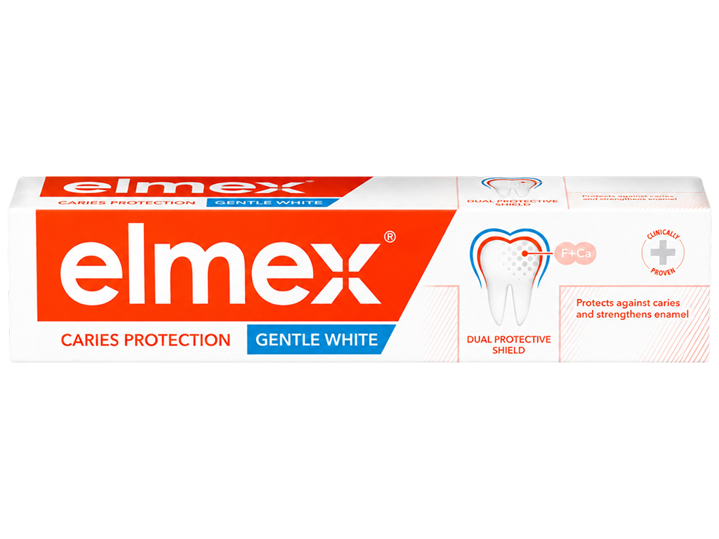 Зубна паста Elmex Caries Protection Gentle White, захист від карієсу, 75 мл