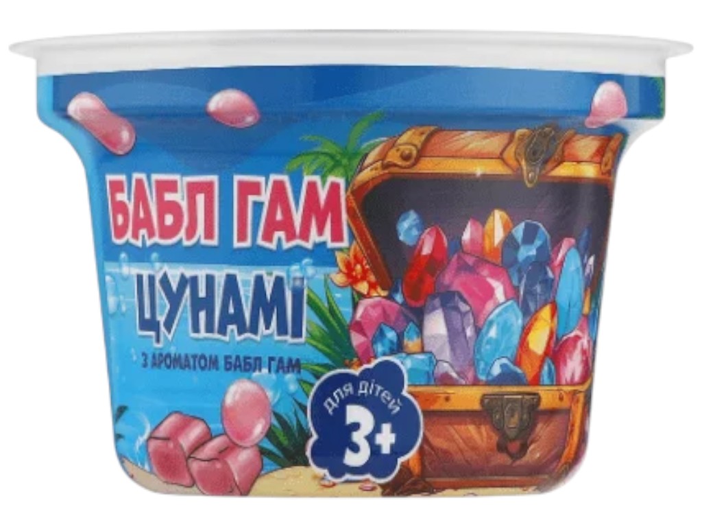 Сіль для ванни AquaShine Бабл гам цунамі, аромат жувальної гумки, для дітей старше 3 років, 200г