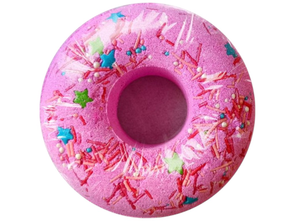 Бомба для ванны AquaShine Donut Don Pomegranate, аромат гранат, 150г