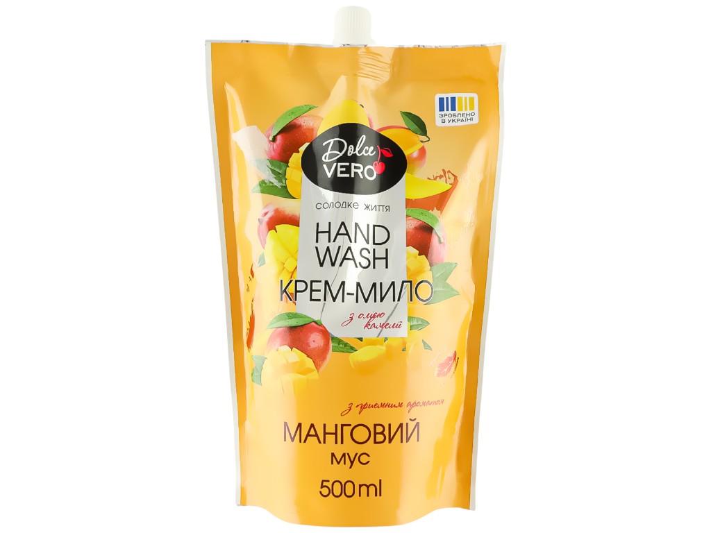 Крем-мыло Dolce Vero, аромат Манговый мусс, 500мл, дойпак