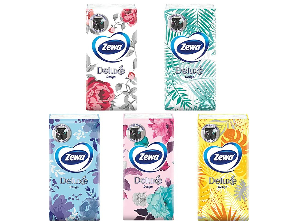 Носові хустинки Zewa Deluxe Le, 3х шарові (ціна за упаковку 10 хустинок)