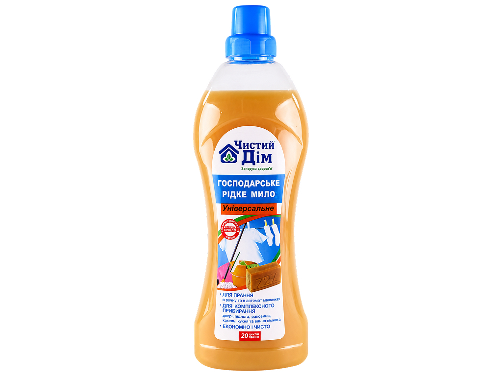 Жидкое хозяйственное мыло Чистий Дім, универсальное, 1л Жидкое хозяйственное мыло Чистий Дім, универсальное, 1л