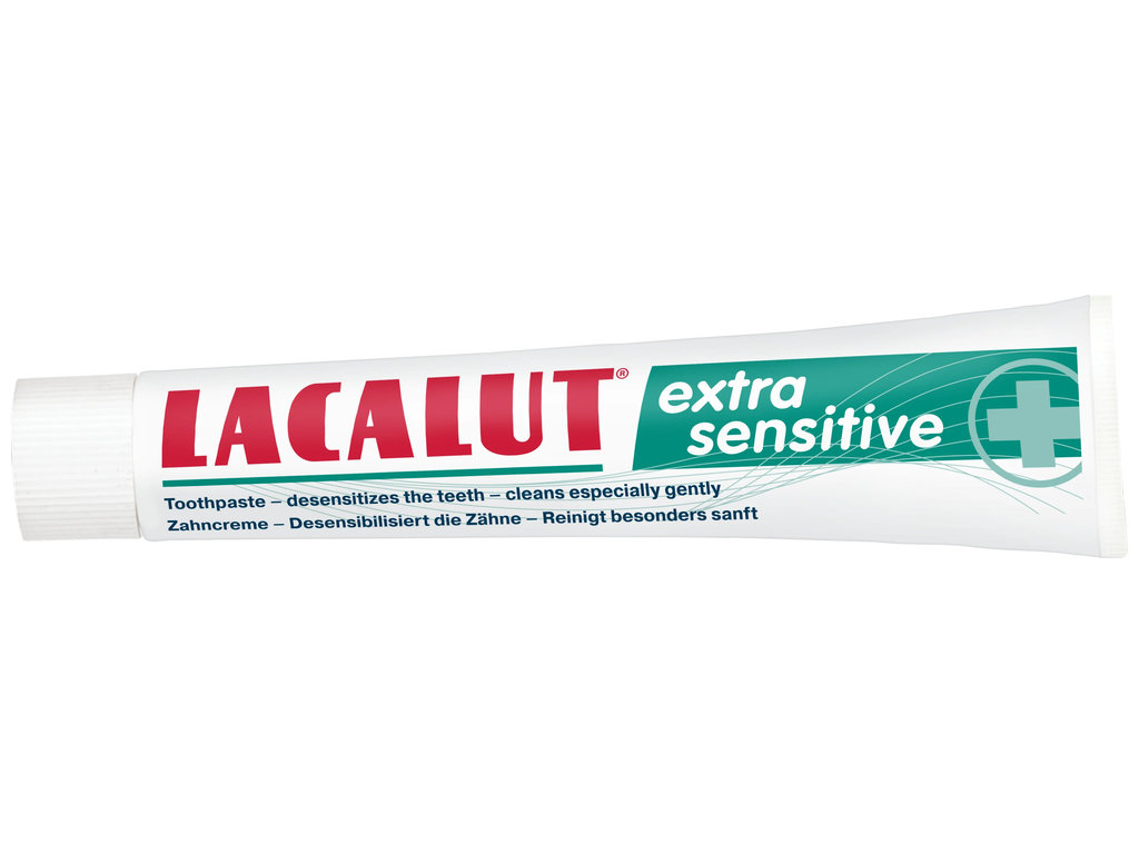 Паста зубна Lacalut Extra Sensitive, зниження чутливості та догляд за ясен, 75мл