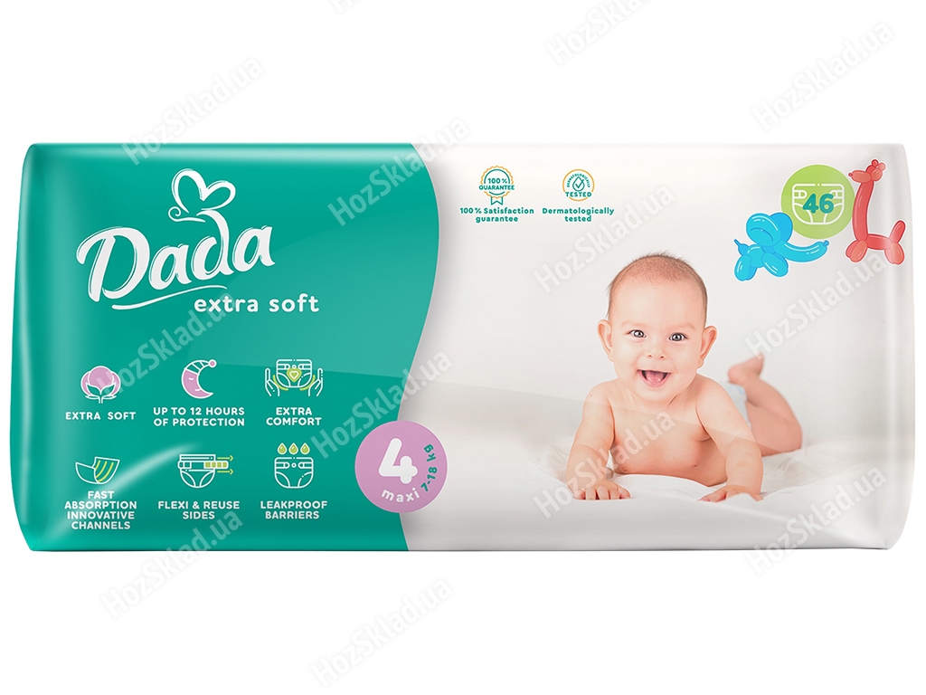 Подгузники Dada Extra Soft MAXI (7-18кг) 46шт 80825