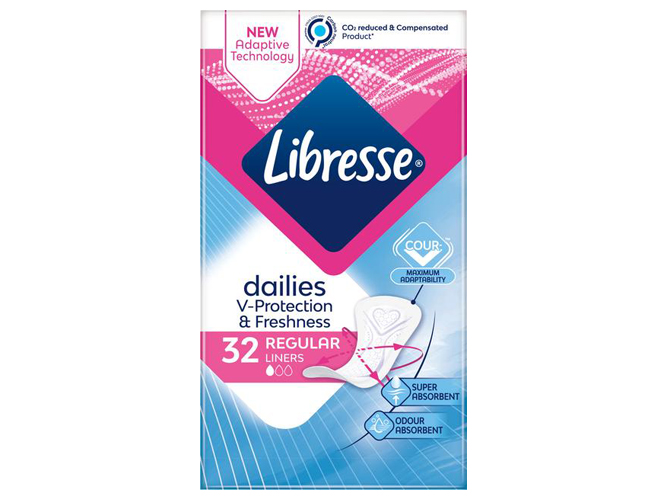 Прокладки щоденні Libresse Dailies V-Protection & Freshness Regular, 32 шт