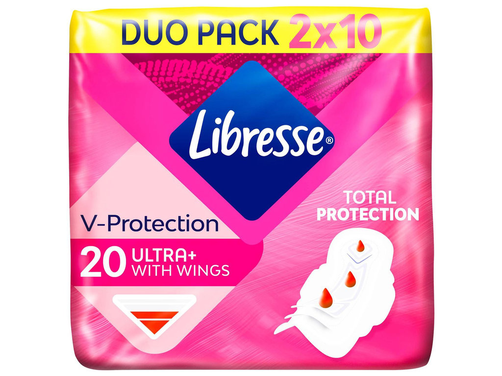Прокладки гигиенические Libresse Ultra Normal Soft Deo, с крылышками, с ароматом, 4 капли, 10шт