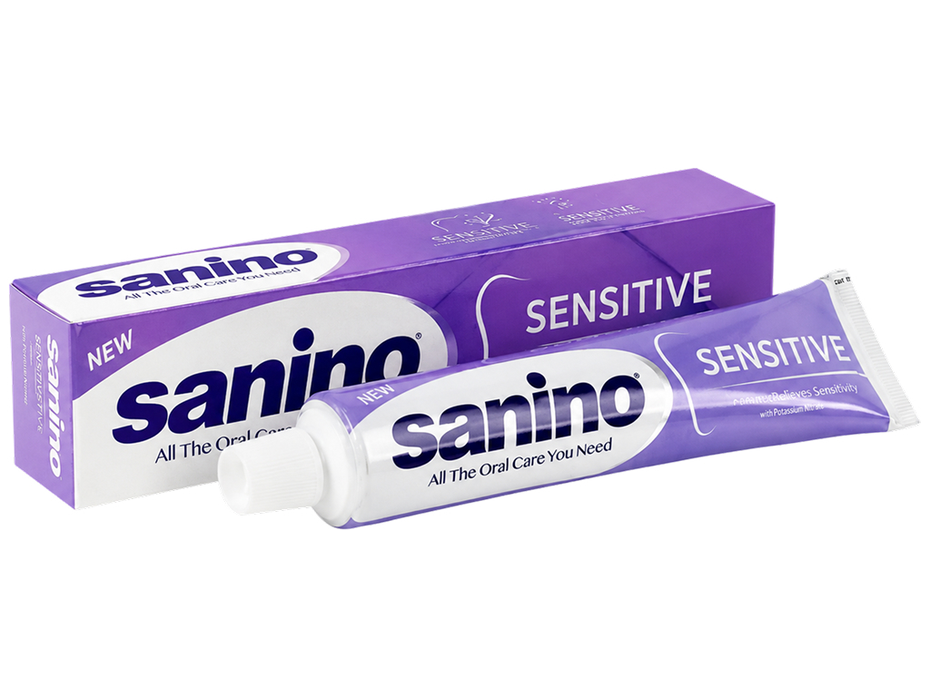 Зубна паста Sanino Sensitive для чутливих зубів, 75мл Зубна паста Sanino Sensitive для чутливих зубів, 75мл