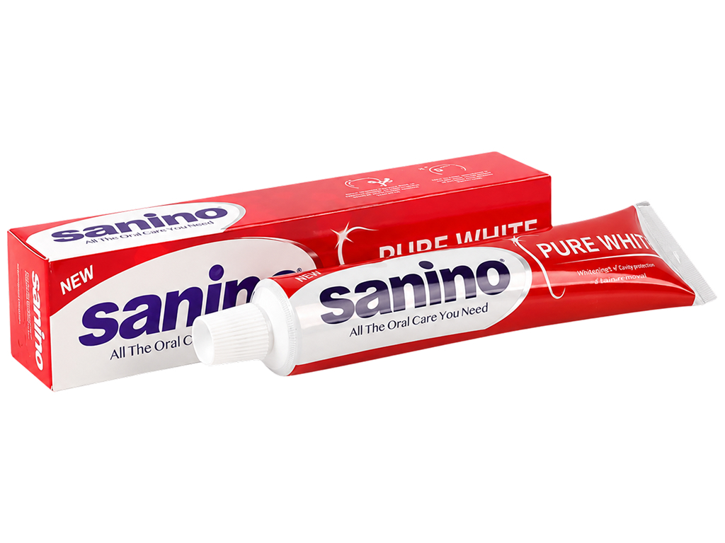 Зубна паста Sanino Pure White, що відбілює, 75мл Зубна паста Sanino Pure White, що відбілює, 75мл