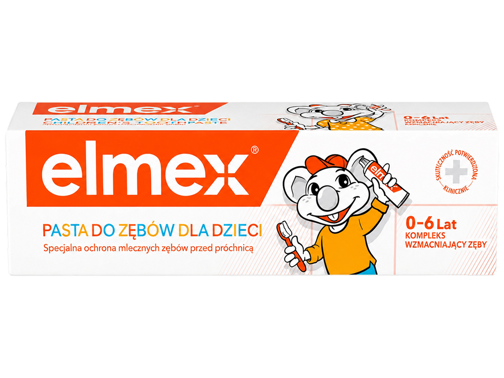 Зубна паста дитяча Elmex, захист молочних зубів від карієсу, 0–6 років, 50 мл