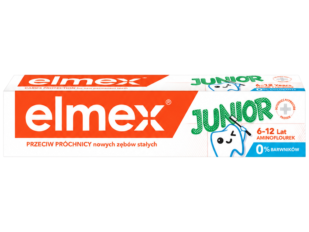 Зубна паста Elmex Junior, з амінофторидом, для дітей 6–12 років, 75 мл