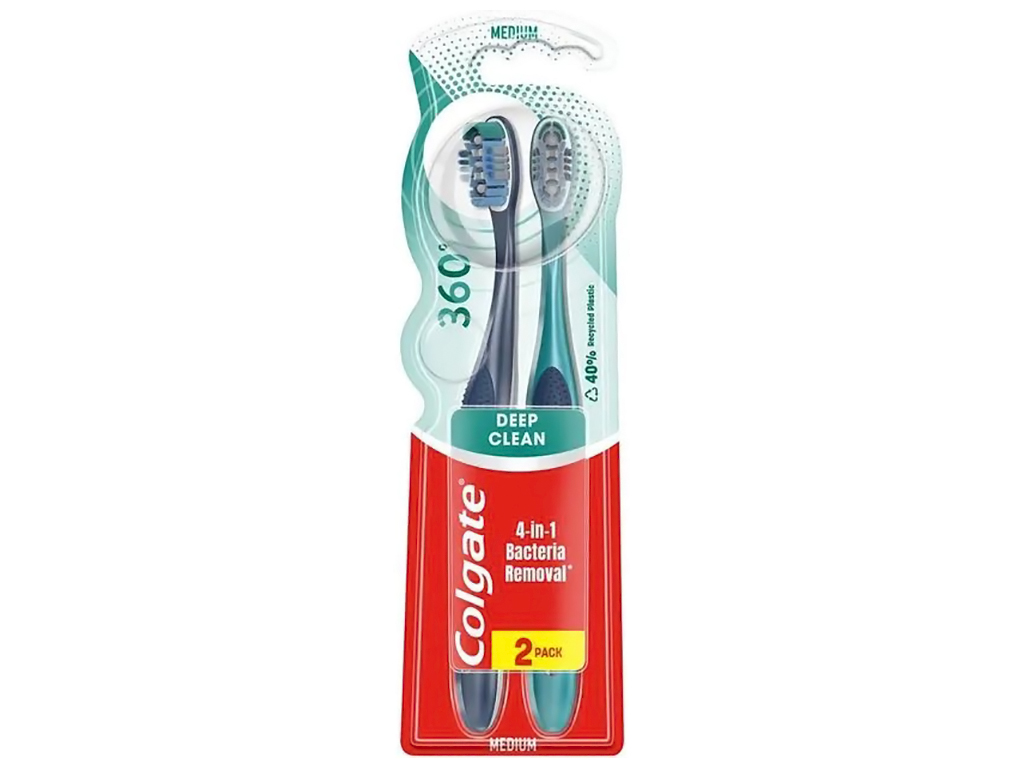 Зубна щітка Colgate 360 Суперчистота всієї ротової порожнини (ціна за упаковку 2шт)