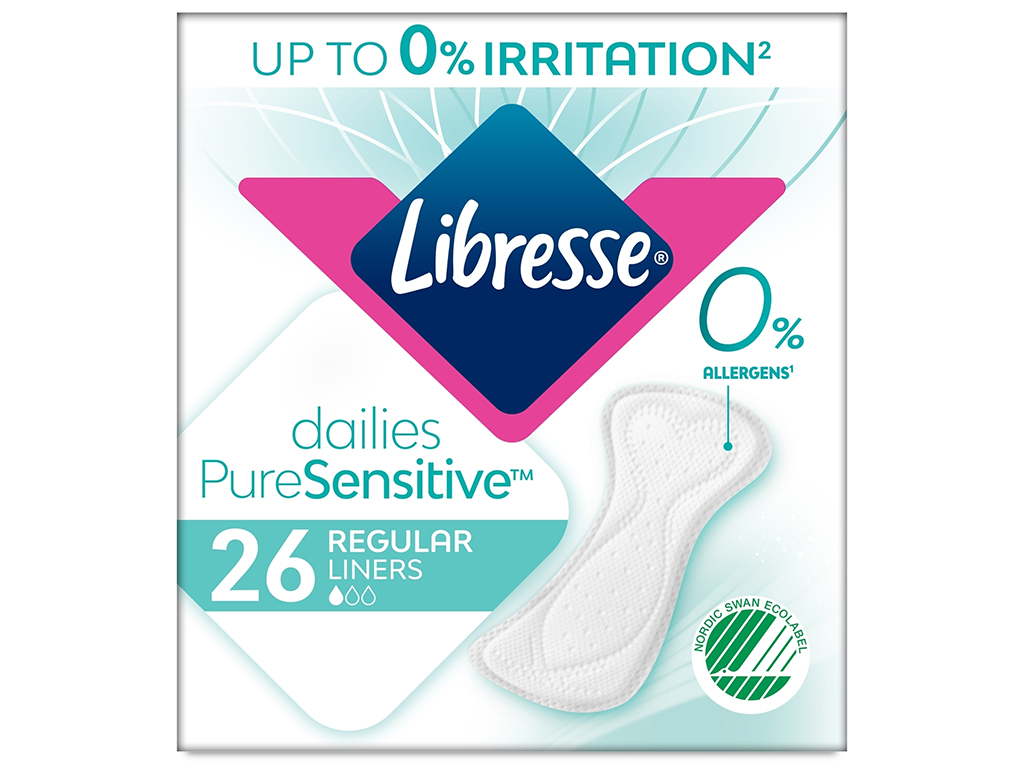 Прокладки щоденні Libresse Dailies Pure Sensitive Normal, 1 крапля, 26шт