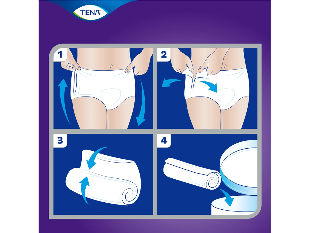 Трусы урологические Tena Pants Plus Night, размер M, 80–110см, 7 капель, 12шт
