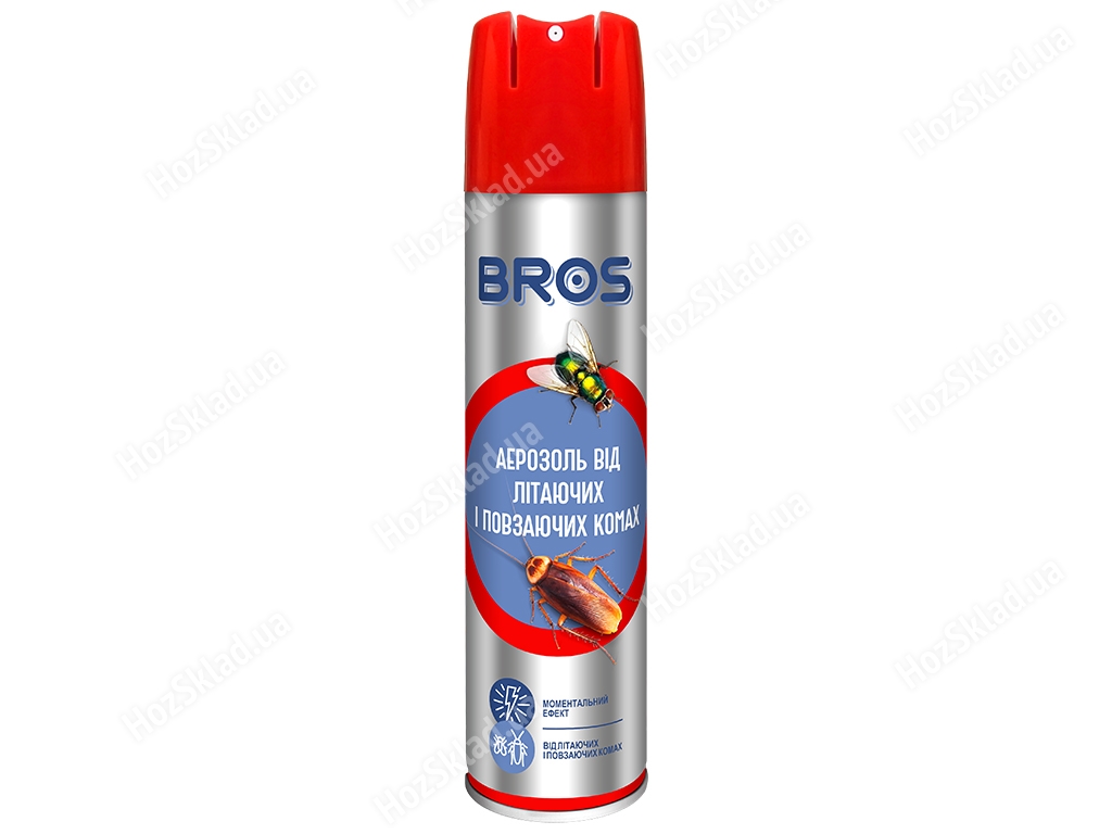 Засіб інсектицидний BROS аерозоль від літаючих і повзаючих комах 400мл