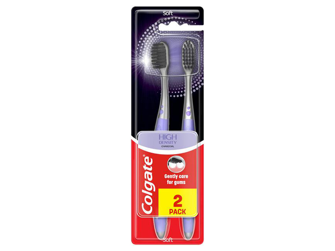 Зубна щітка Colgate High Density Charcoal, м’яка(ціна за 2шт)