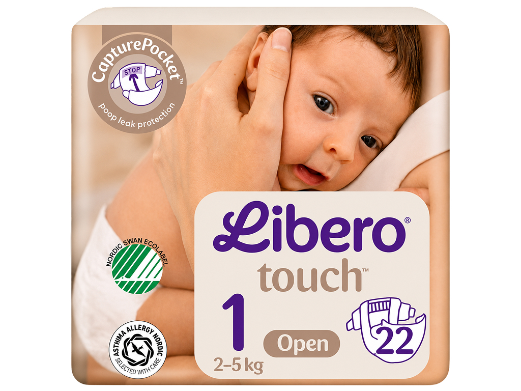 Підгузки Libero Touch,виріз для пупка, 2-5 кг, 22 шт