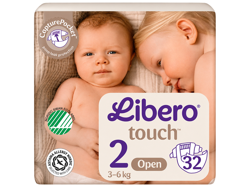 Подгузники Libero Touch, размер 2, вырез для пупка, 3-6 кг, 32 шт