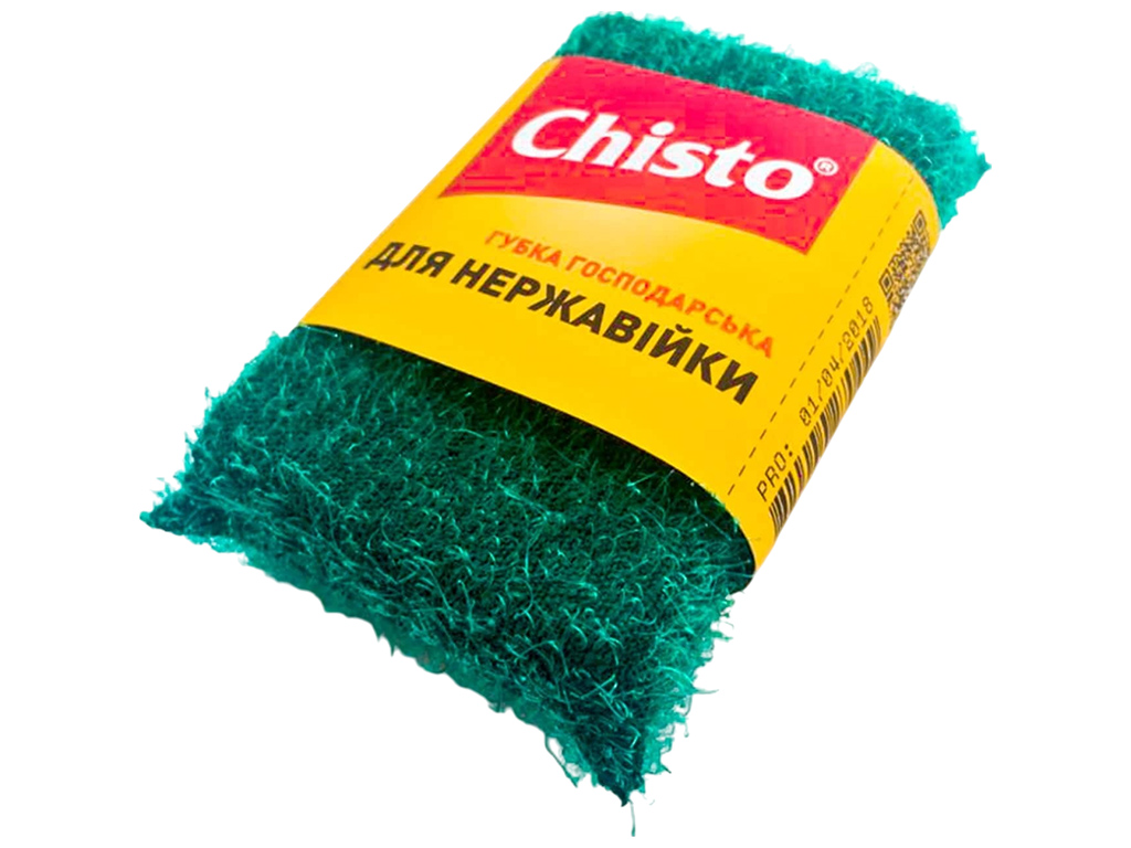 Губка-скребок Chisto для нержавейки, 7,5х11,5х3см, 1шт 13790