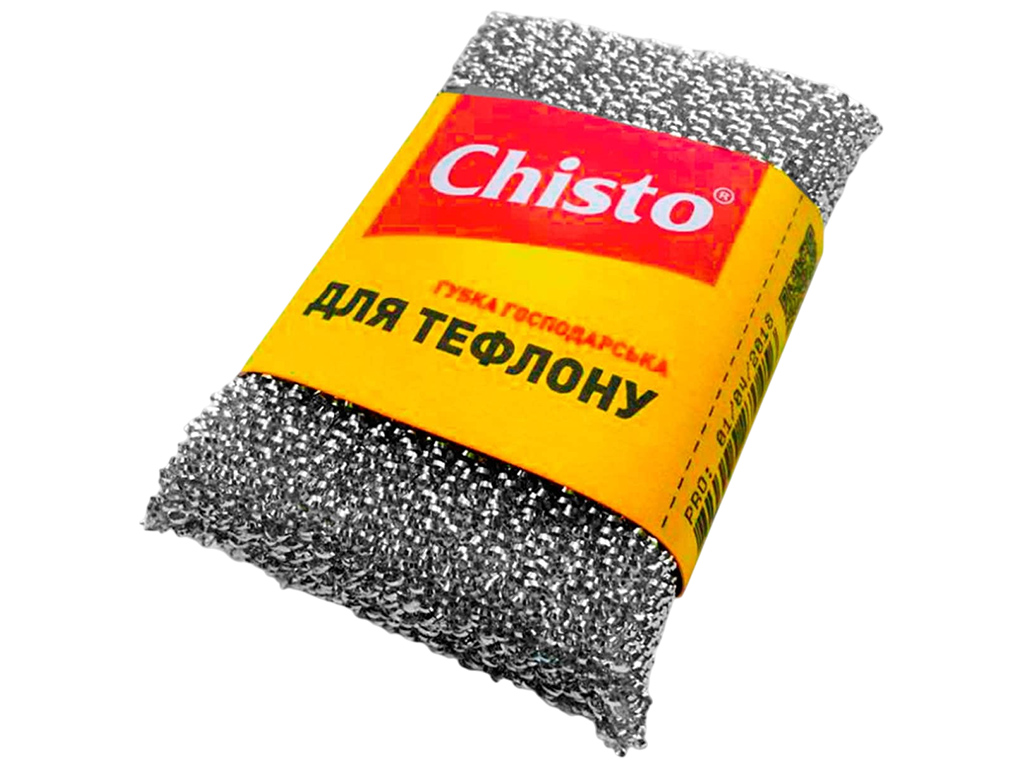 Губка-скребок Chisto для тефлона, 7,5х11,5х3см, 1шт