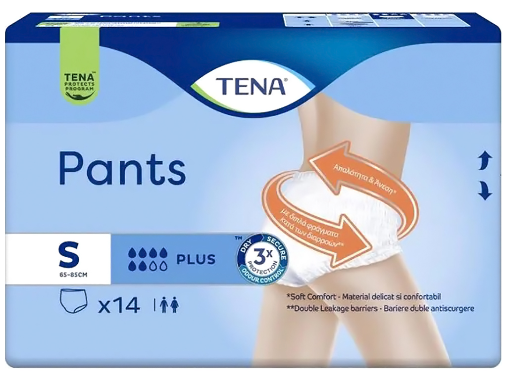Підгузники-трусики TenaPants Plus S, 65-85см, 6капель, 14шт