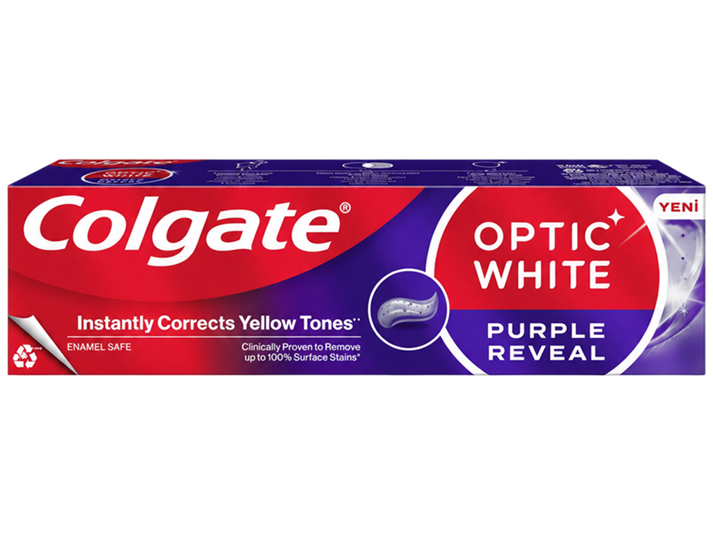 Зубна паста Colgate Optic White Purple Reveal, фіолетовий ефект, 75 мл