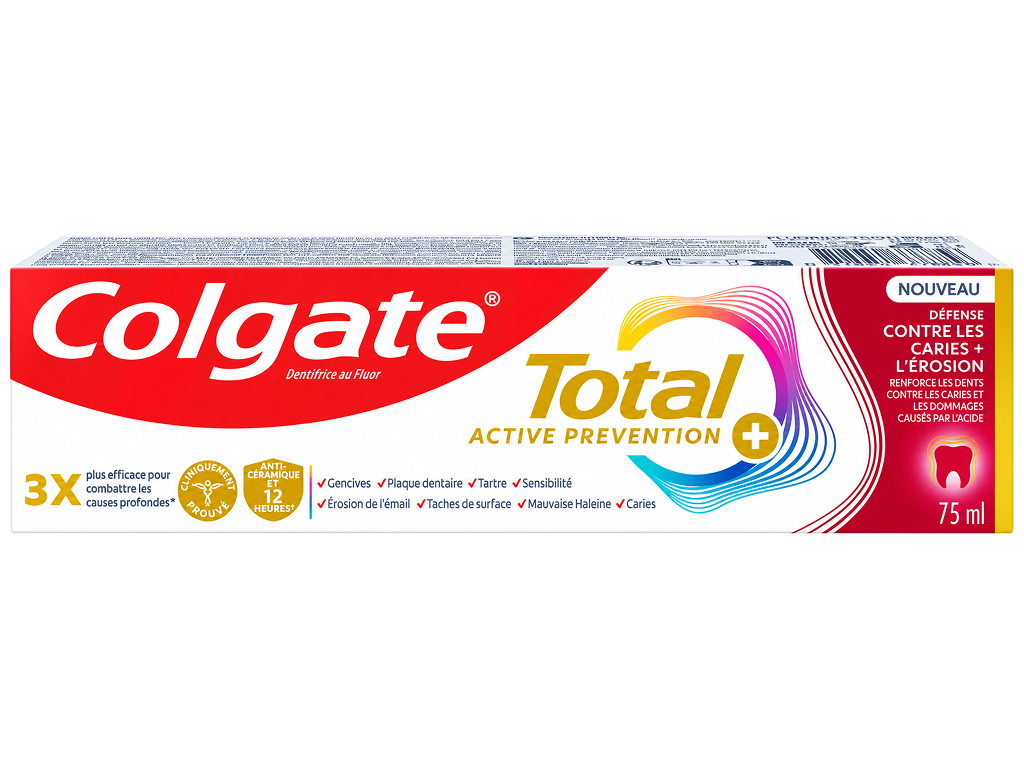 Зубна паста Colgate Total Active Prevention Decay & Enamel Defense, захист емалі, 75 мл