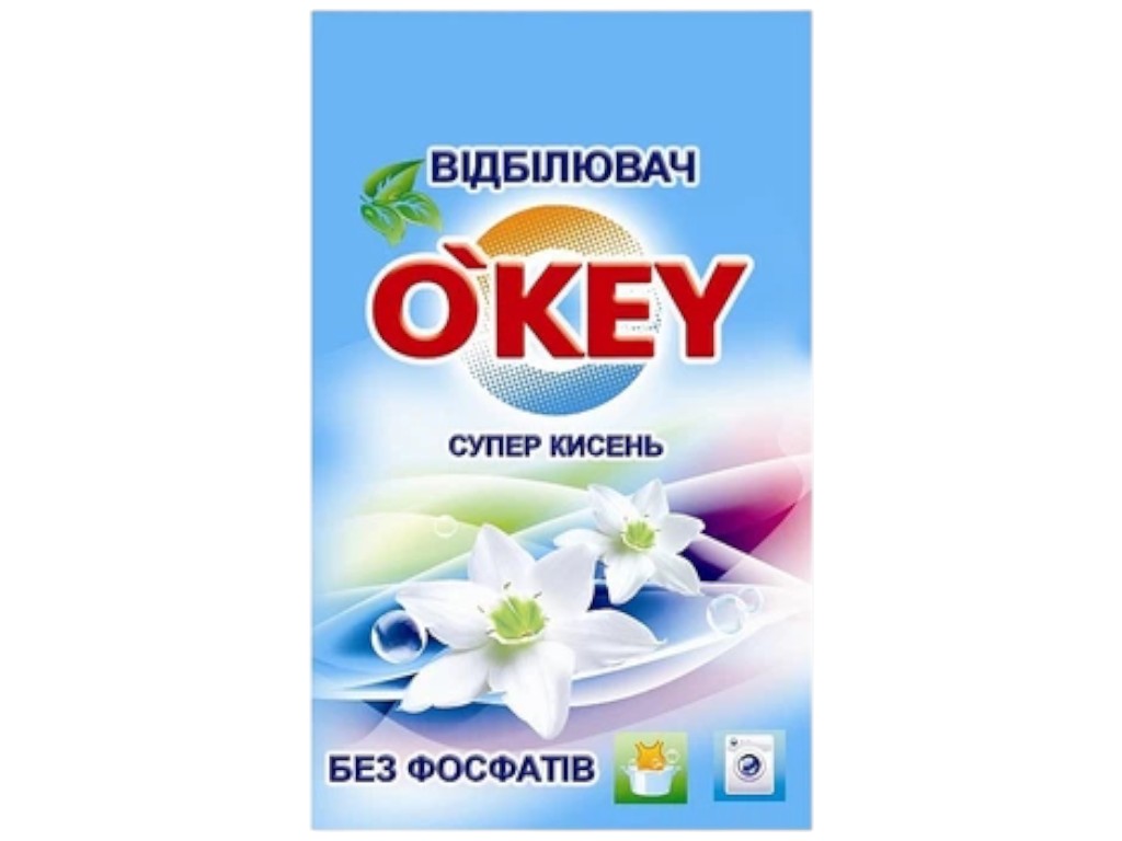 Отбеливатель кислородный для белого белья O’Key, без фосфатов и хлора, 200г