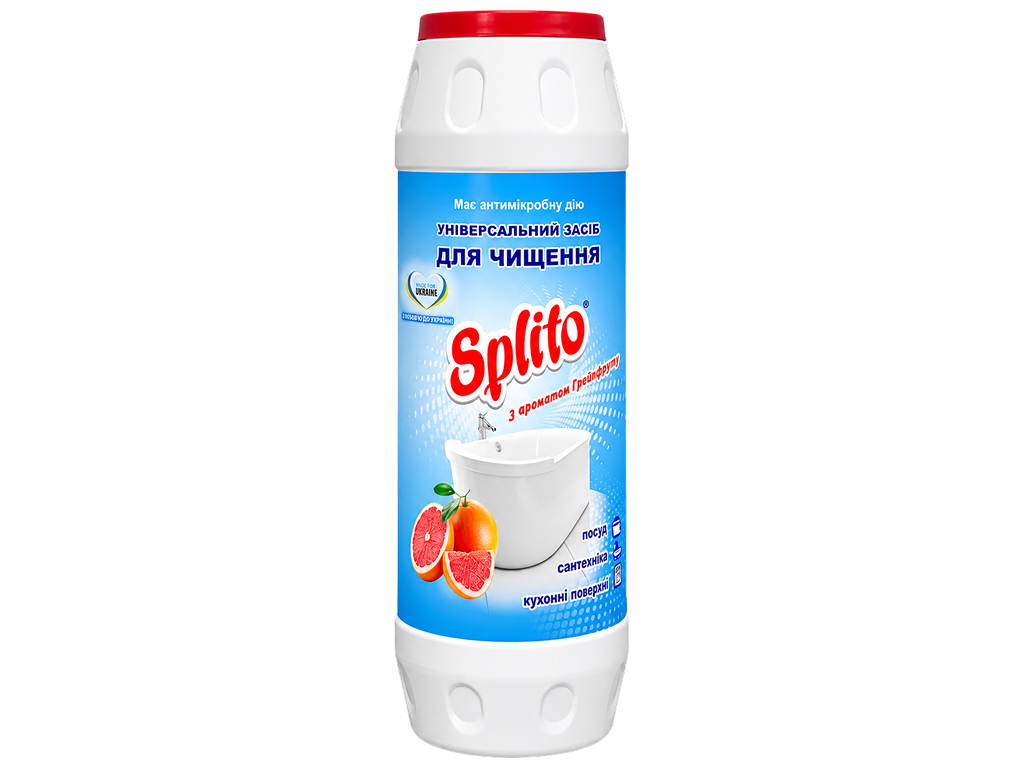 Чистящий порошок Splito, антимикробный, грейпфрут, 500 г