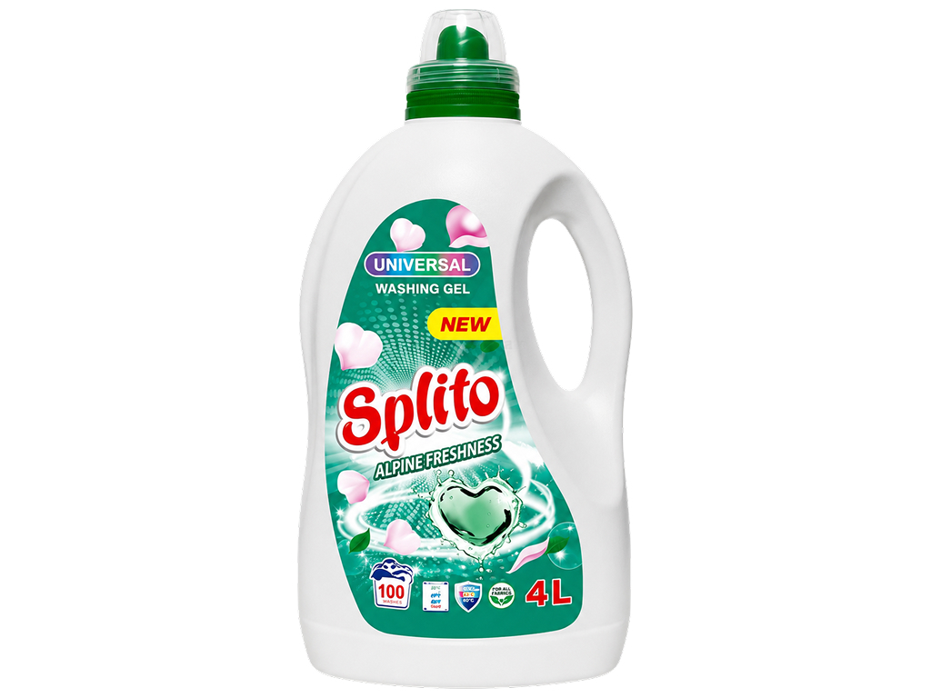 Гель для прання Splito Universal Alpine Freshness, безфосфатний, 100 циклів, 4 л
