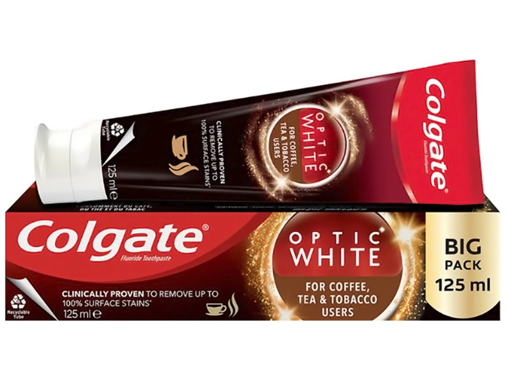 Зубная паста Colgate Optic White Чай, Кофе, Табак, 125мл