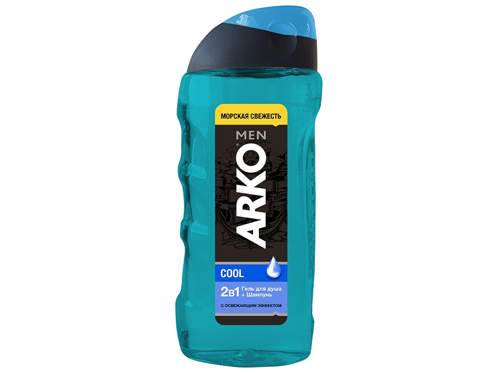 Гель для душа и шампунь Arko Men 2в1 Cool, 260мл