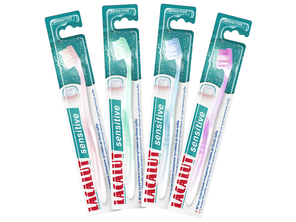 Щетка зубная Lacalut Sensitive, очень мягкая щетина, пластик, нейлон (цена за 1шт)