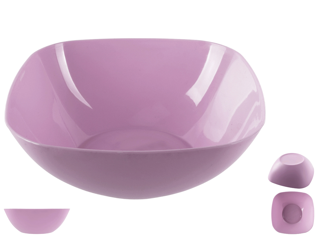 Салатниця маленька квадратна Kinder Way,1,8л, 20,5х20,5х8,5см, лаванда