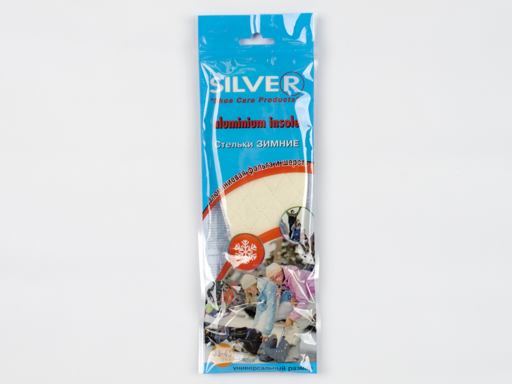 Стелька Silver Pr с алюминиевой фольгой + шерсть с супинатором