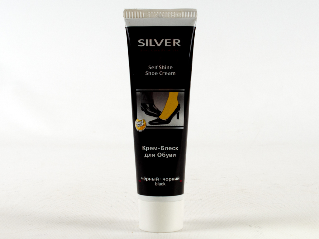 Крем для обуви в тюбике "Silver" (Черный цвет) 50мл