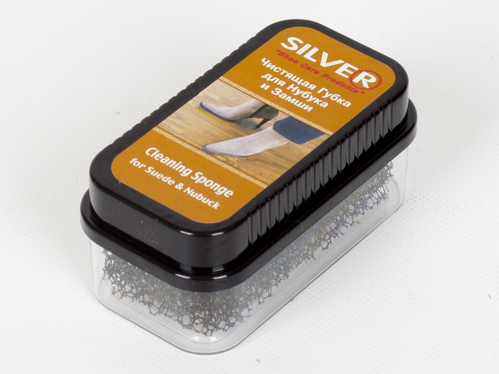 Губка чистящая для нубука и замши Silver мини