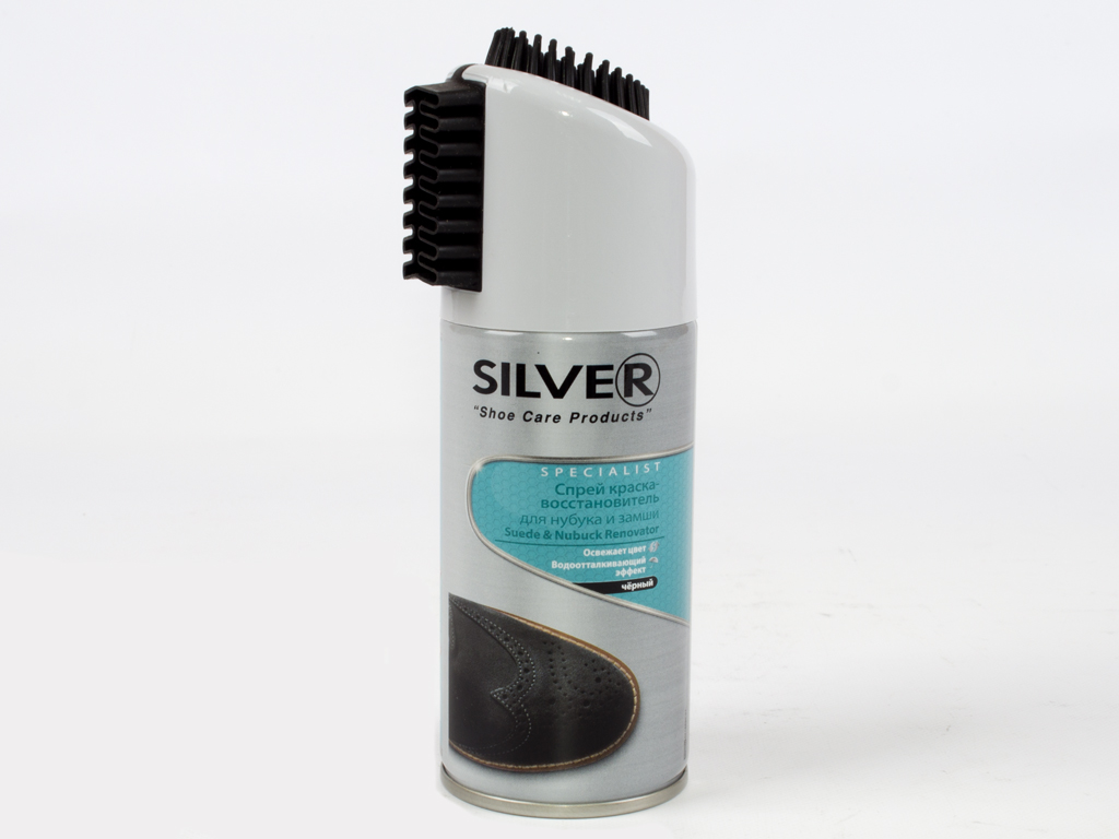 Спрей-фарба Silver Pr для нубуку та замші (Чорний колір) 100мл