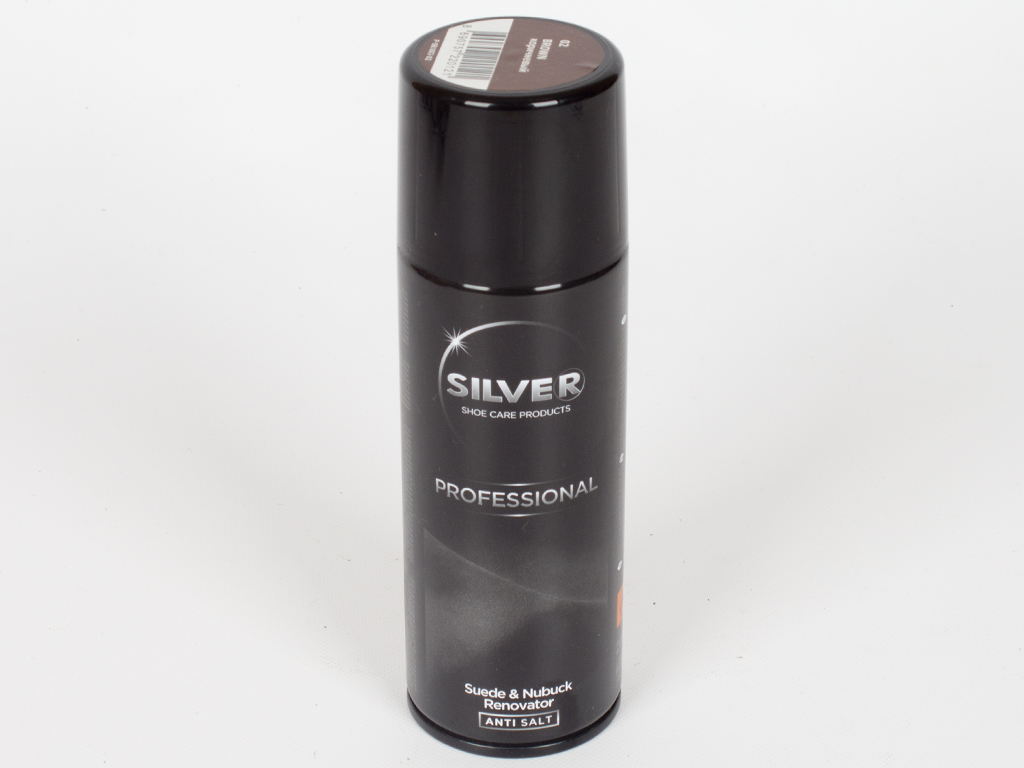 Спрей-краска восстанавливающая Silver PRO для нубука и замши (коричневый цвет) 200мл