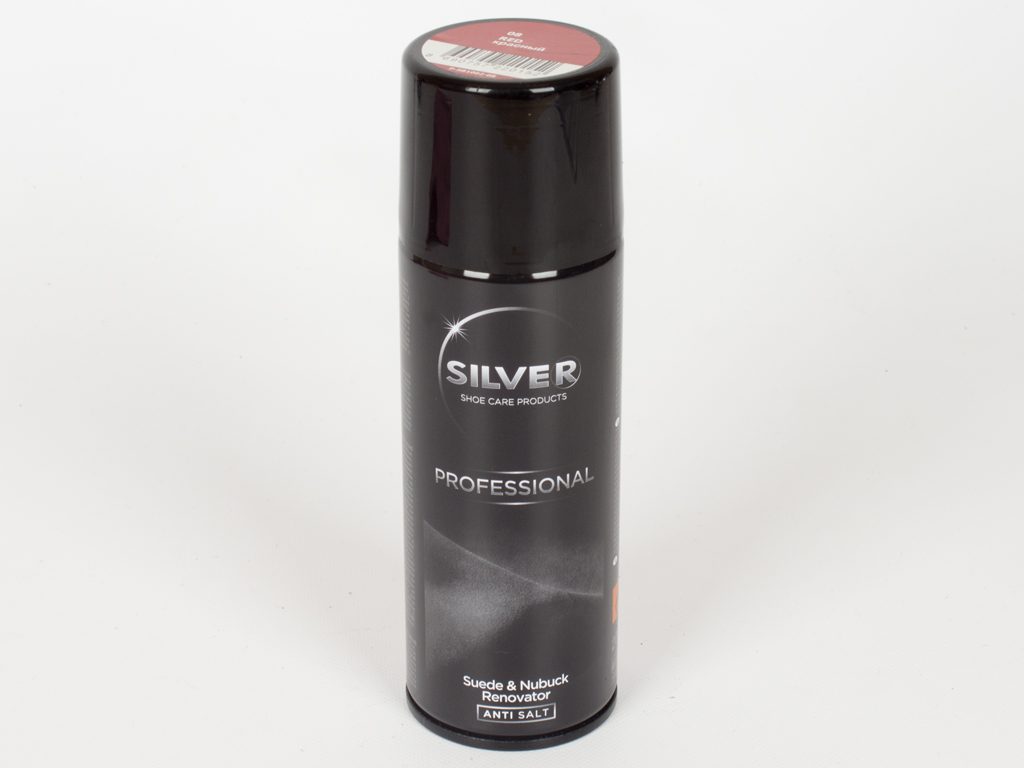 Спрей-краска восстанавливающая Silver PRO для нубука и замши (красный цвет) 200мл