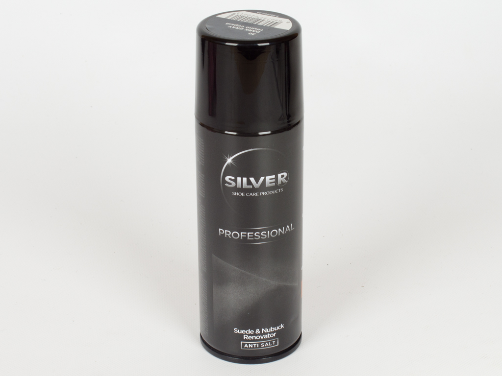 Спрей-краска восстанавливающая Silver PRO для нубука и замши (темно-серый цвет) 200мл