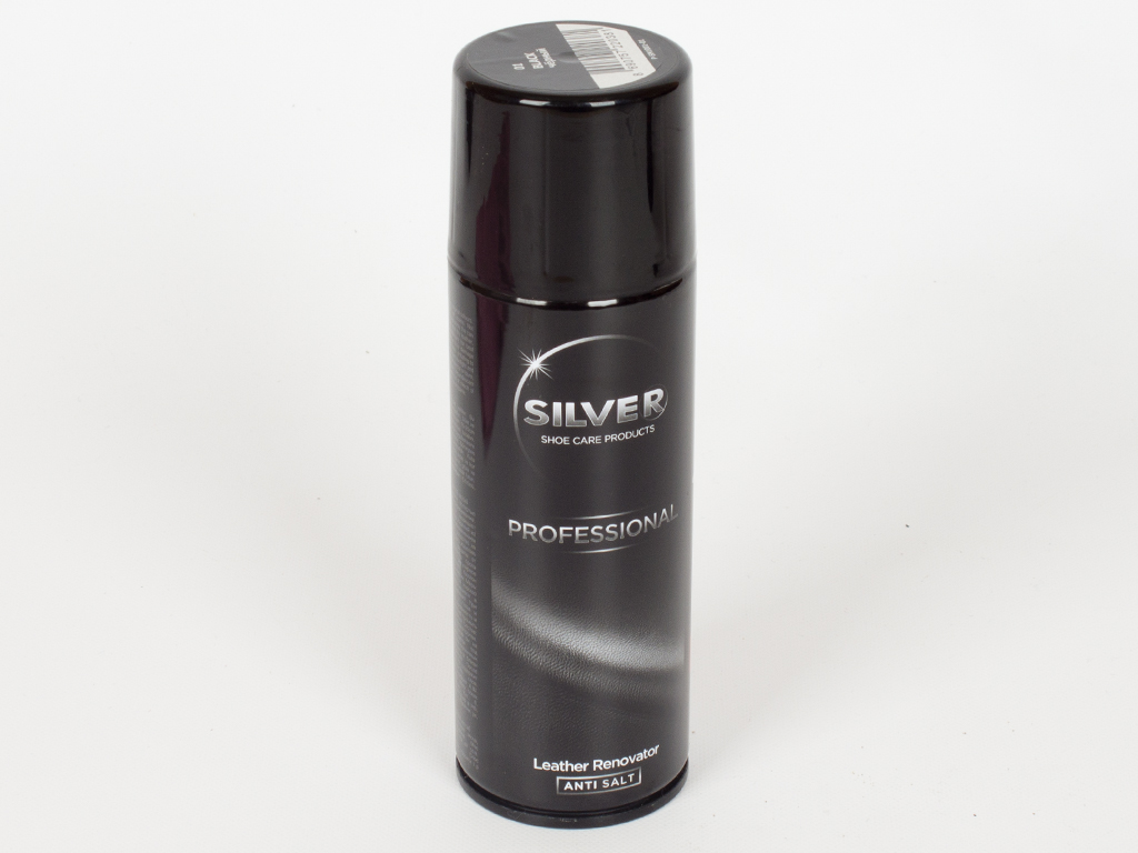 Спрей-краска восстанавливающая для гладкой кожи Silver PRO (черный цвет) 200 мл