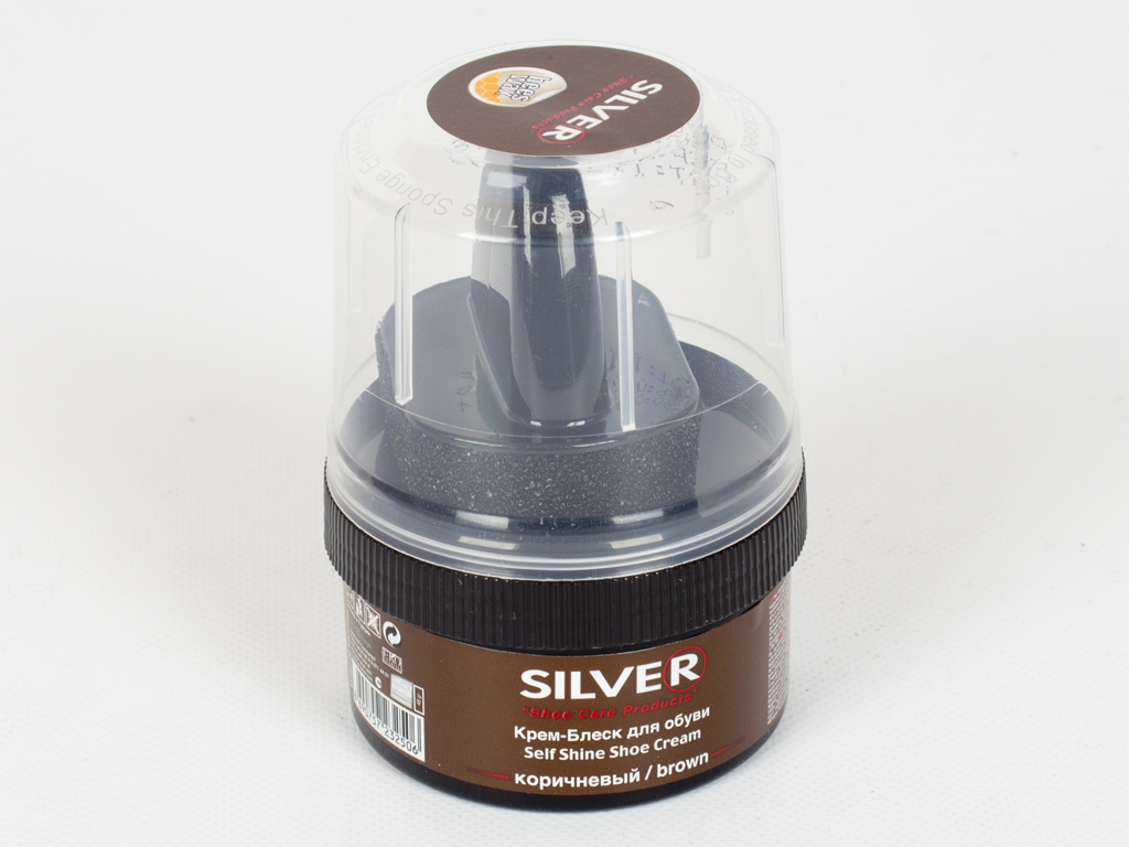 Крем-беск для обуви Silver (коричневый цвет) 50мл в банке