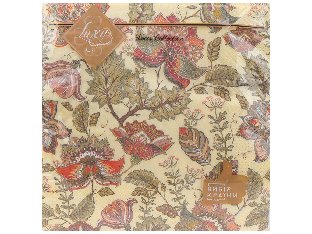 Салфетки Декоративная фантазия Luxy, 33х33см, 3 слоя, 18шт