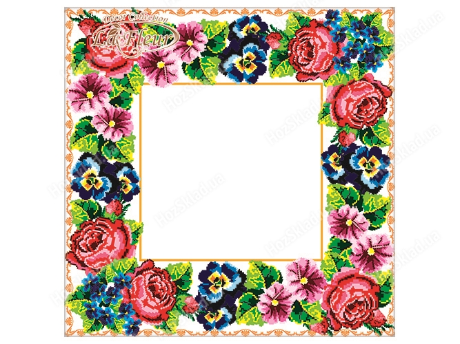 Салфетка La Fleur Цветочный орнамент 33х33см 2 слоя 16шт