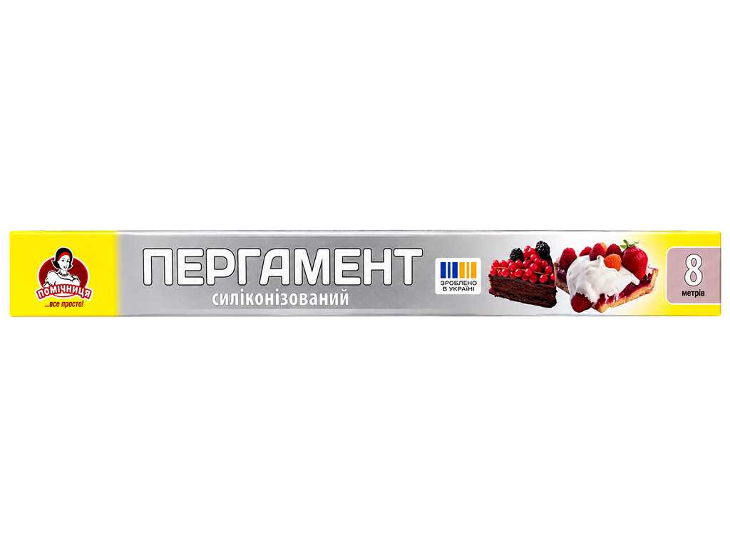 Пергамент для выпечки силиконизированный Помічниця, 38 см × 8 м Пергамент для выпечки силиконизированный Помічниця, 38 см × 8 м